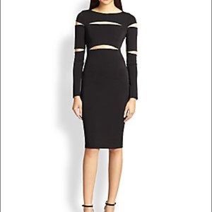 NWT Bailey 44 Black Croppler Cutout Jersey Dress